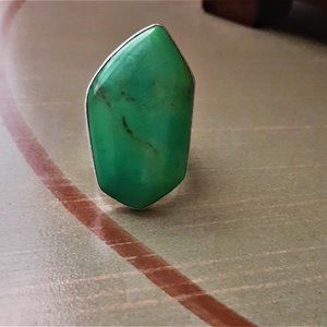 Jay King Mojave Green Turquoise and Sterling Silver Statement Ring - Size 6